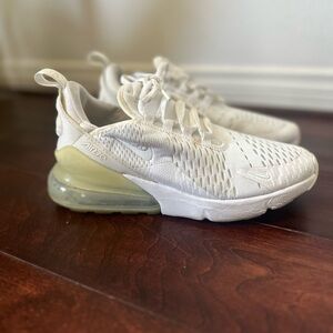 Nike Kids White and Cream Sneakers